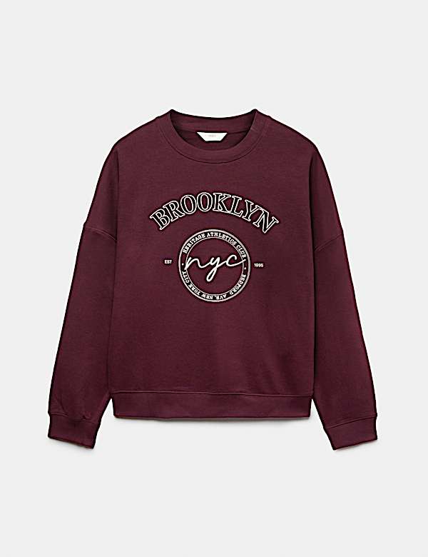 Cotton Rich Embroidered Loopback Sweatshirt - GR