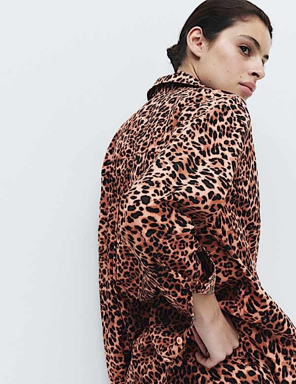 Pure Cotton Animal Print Pyjama Top - KR
