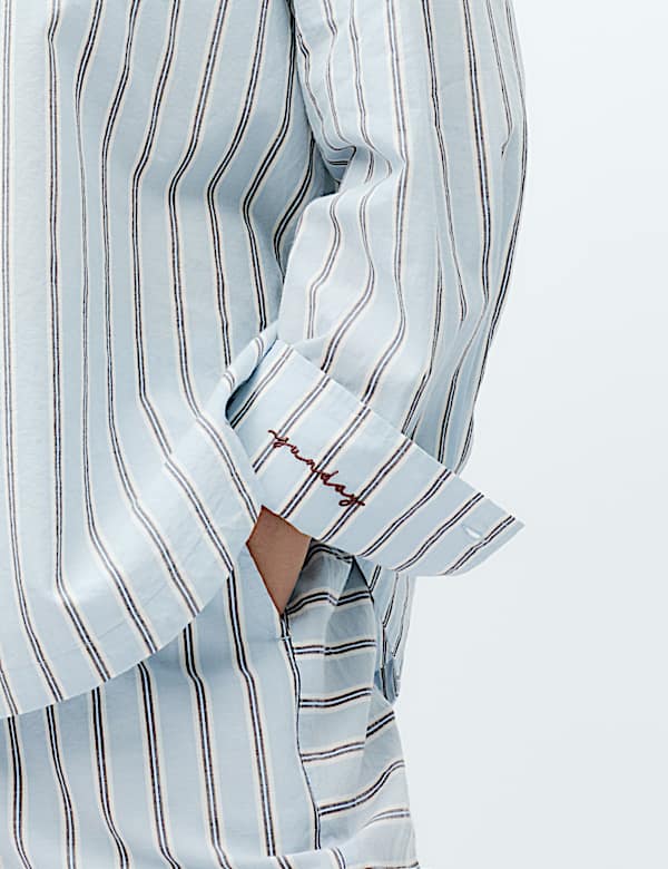 Pure Cotton Striped Pyjama Shirt - KG