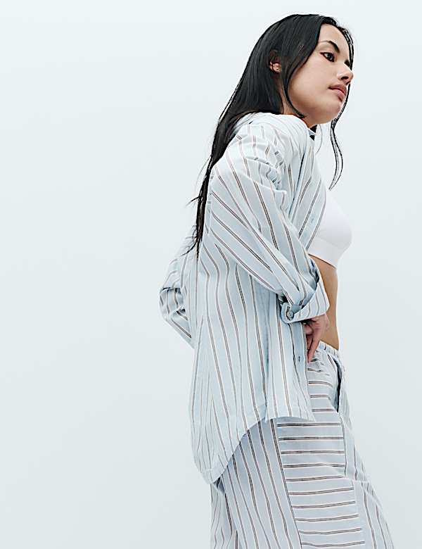 Pure Cotton Striped Pyjama Shirt - KG