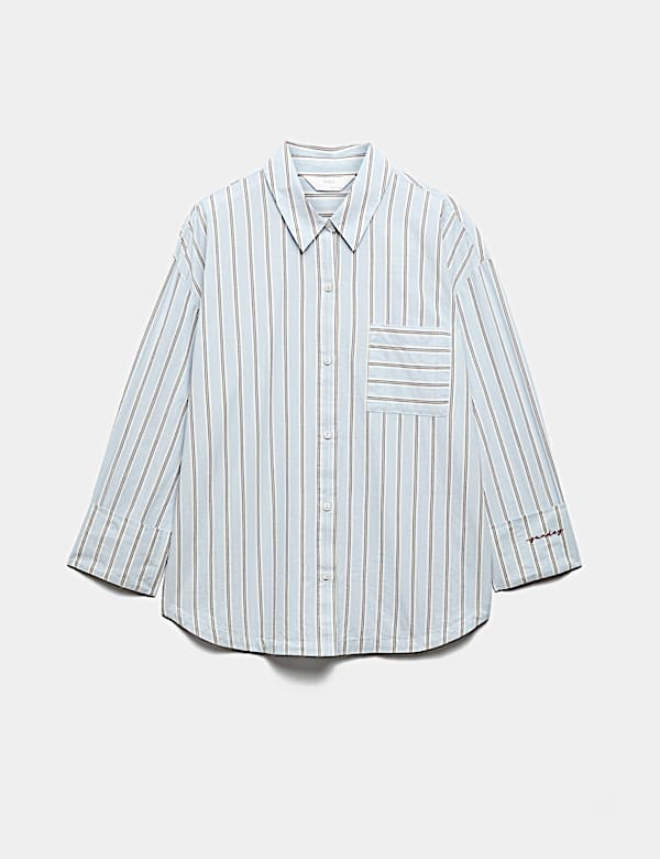 Pure Cotton Striped Pyjama Shirt - KG