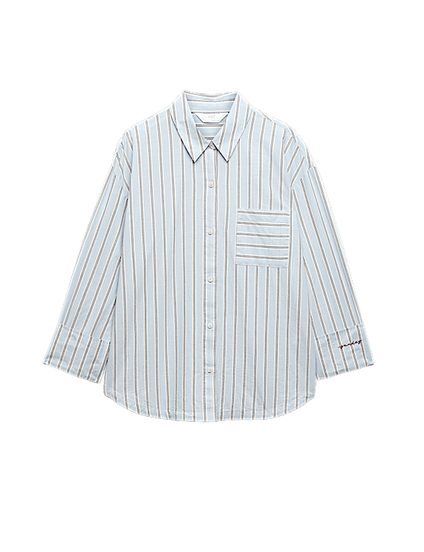 Pure Cotton Striped Pyjama Shirt