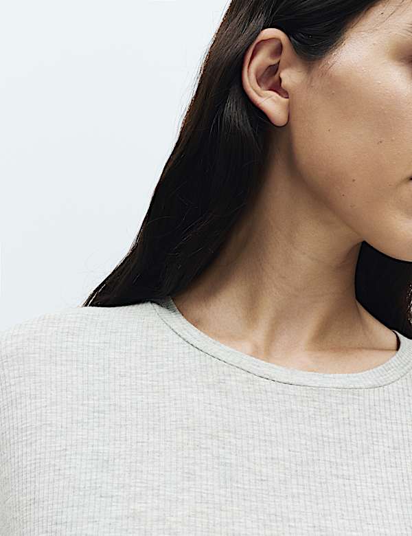 Modal Rich Ribbed Pyjama Top - KR