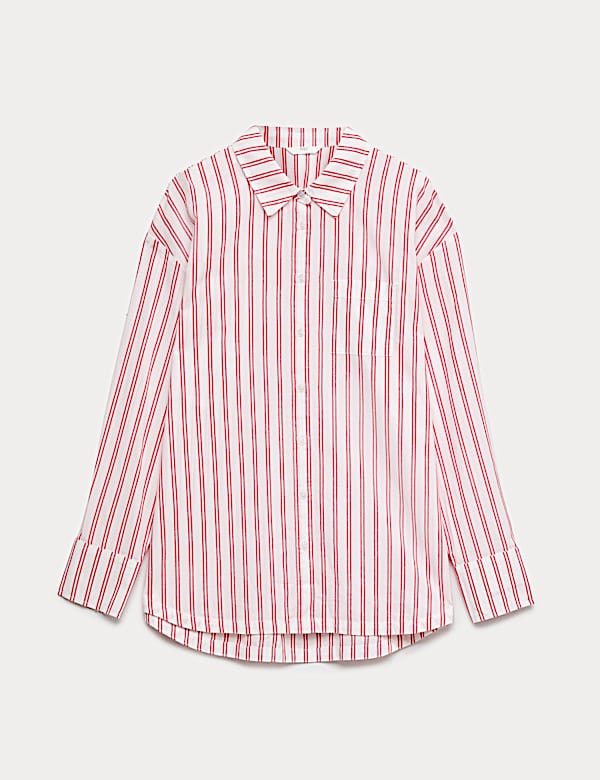 Pure Cotton Striped Pyjama Shirt - RS
