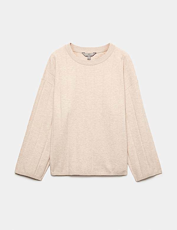 Knitted Long Sleeve Pyjama Top - CN