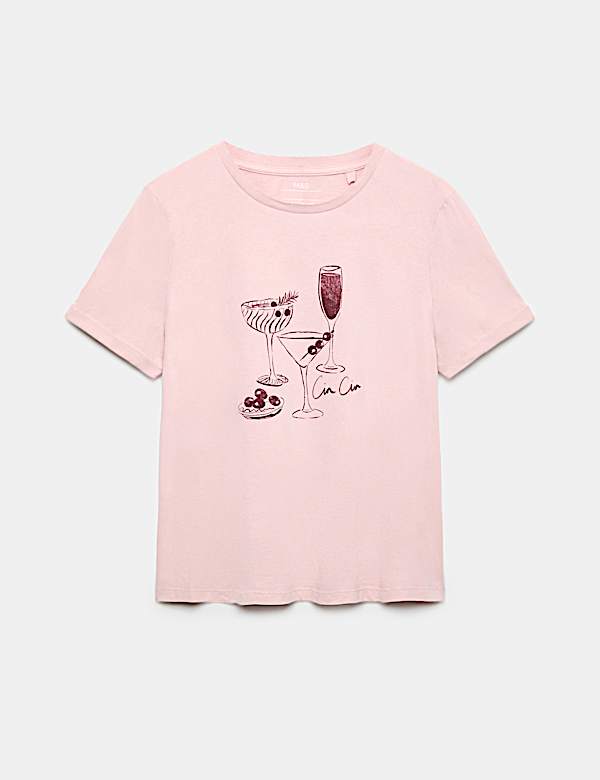 Pure Cotton Printed Long Pyjama Top - IL