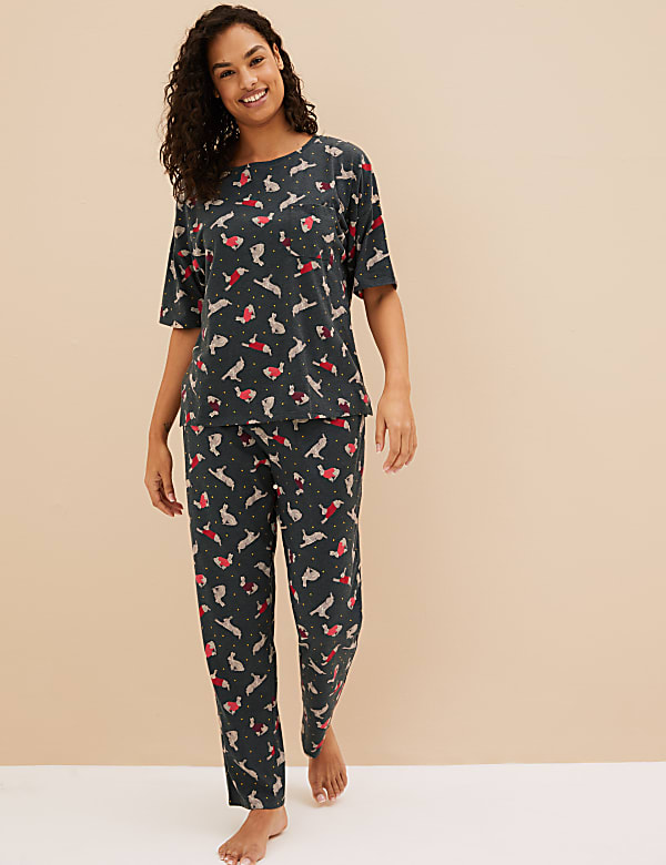 Cotton Mix Printed Relaxed Fit Pyjama Set