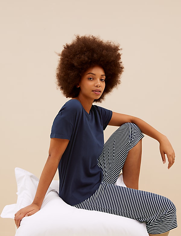 Marks and spencer cropped pyjamas on sale