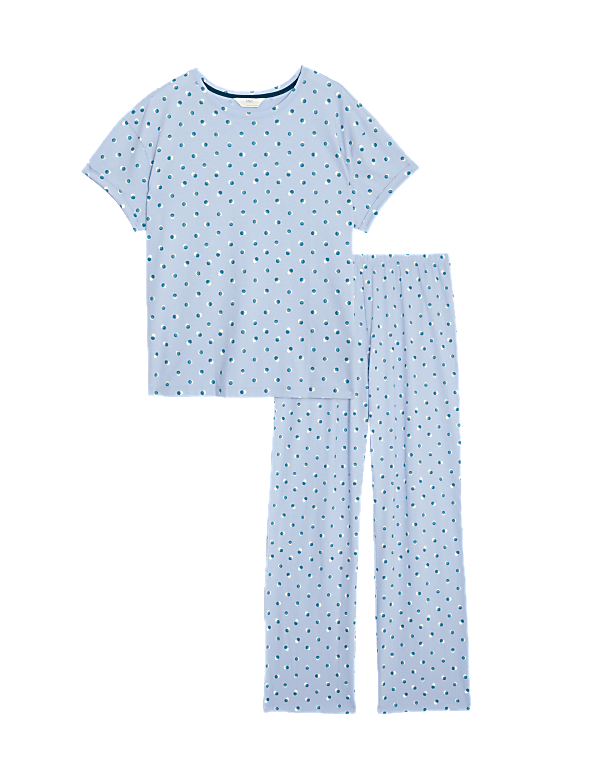 Pure Cotton Spot Print Pyjama Set