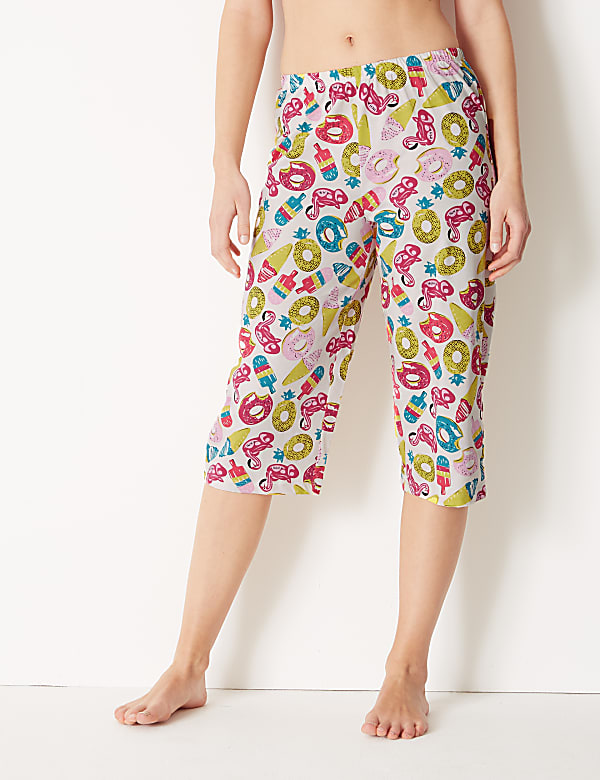 Pure Cotton Summer Cropped Pyjama Set