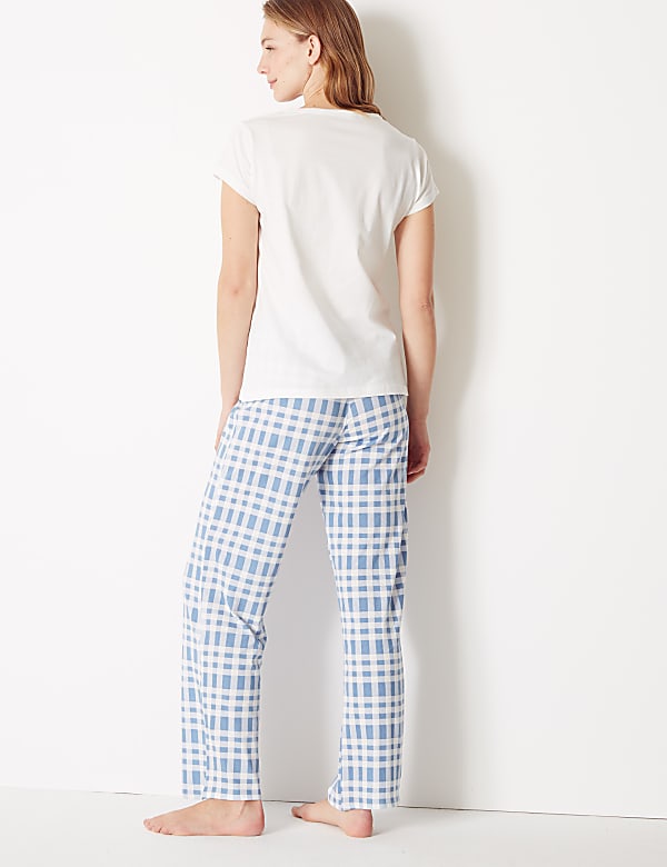 Pure Cotton Checked Pyjama Set