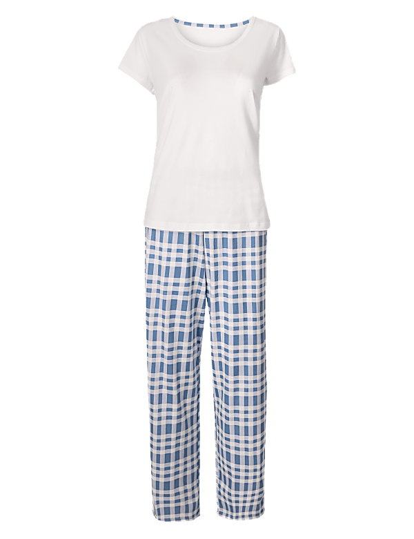 Pure Cotton Checked Pyjama Set