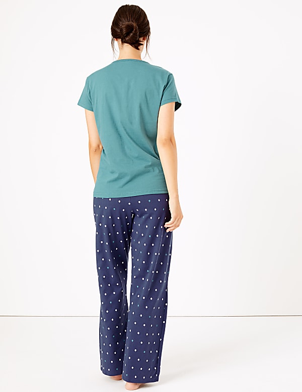 Pure Cotton Spot Print Pyjama Set