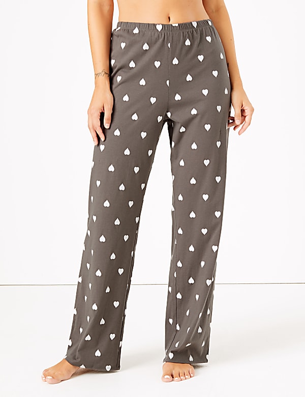 Pure Cotton Heart Print Pyjama Set
