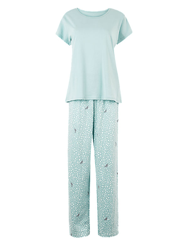 Pure Cotton Narwhal Print Pyjama Set