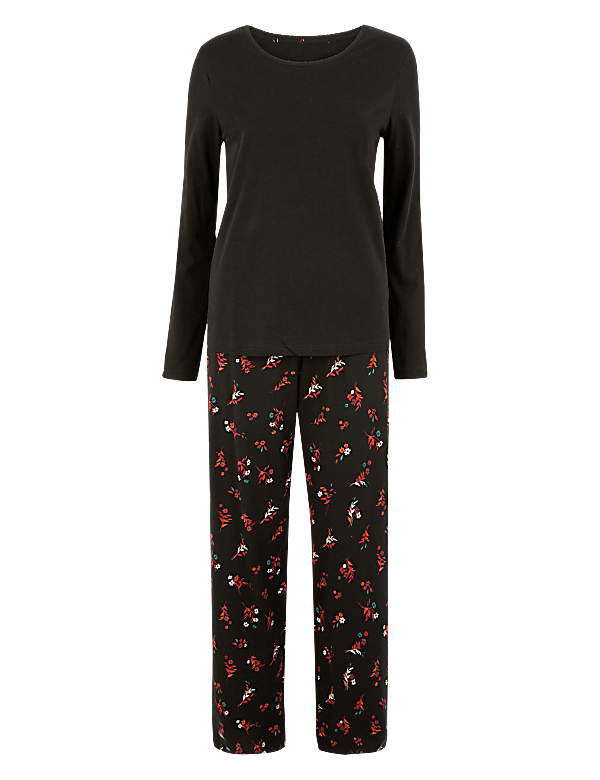 Pure Cotton Ditsy Floral Print Pyjama Set