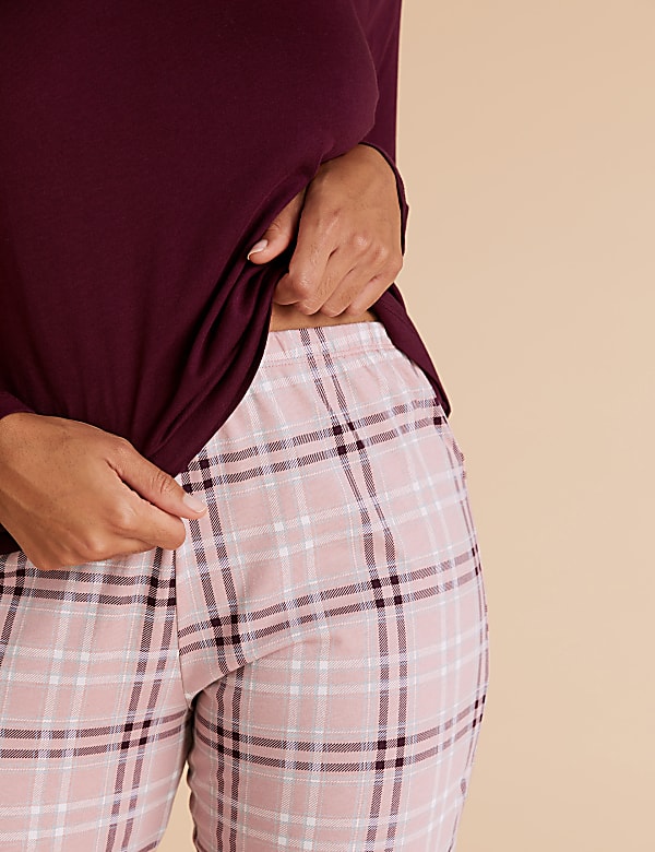 Cotton Checked Print Pyjama Set