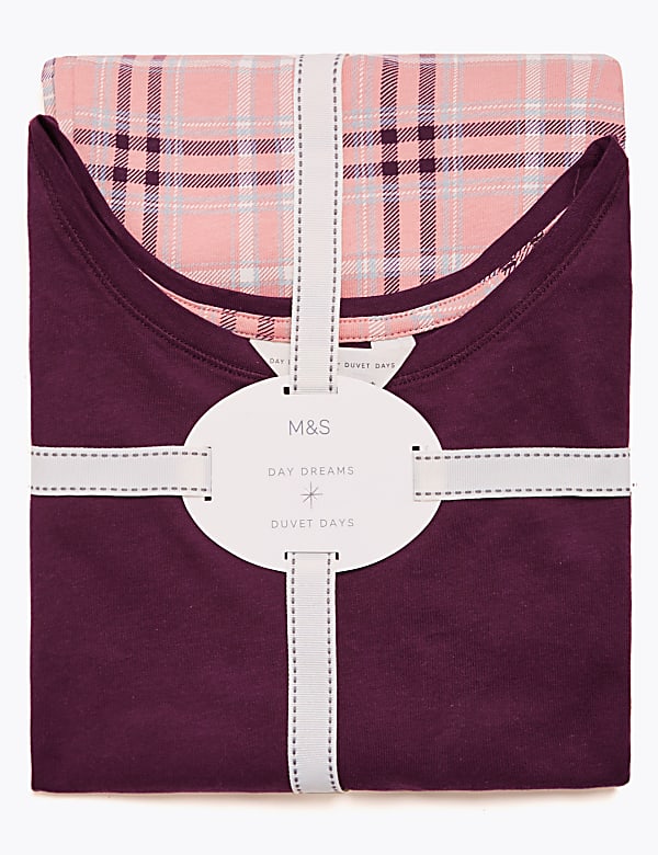 Cotton Checked Print Pyjama Set