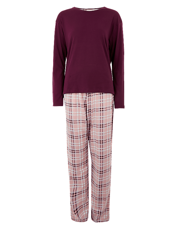 Cotton Checked Print Pyjama Set