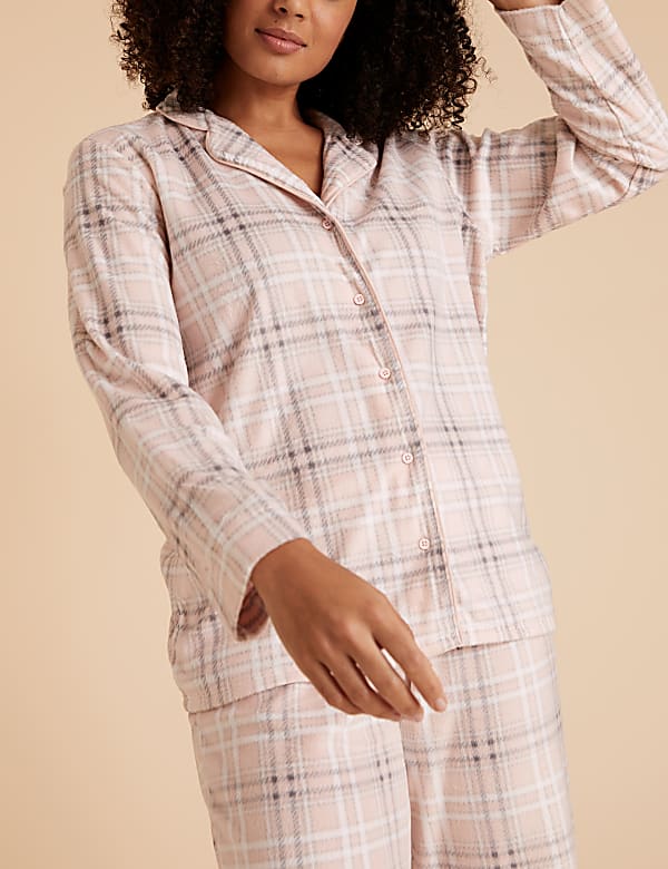 Fleece Check Pyjama Set