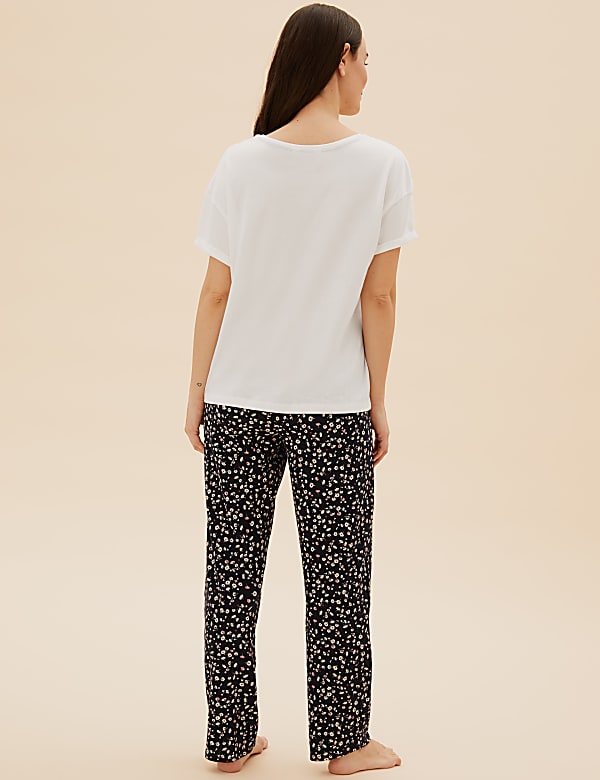 Pure Cotton Floral Print Pyjama Set