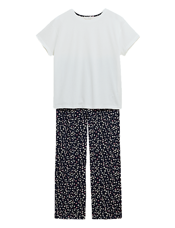 Pure Cotton Floral Print Pyjama Set