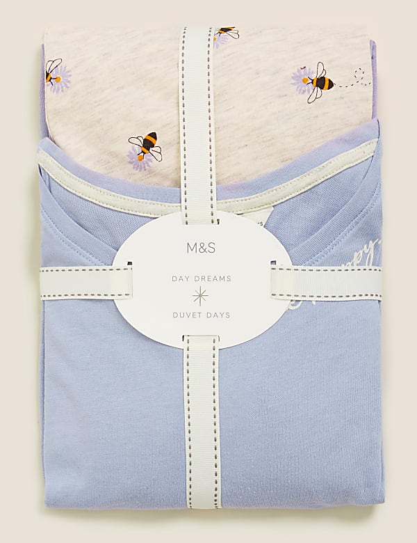 Cotton Bee Happy Slogan Pyjama Set