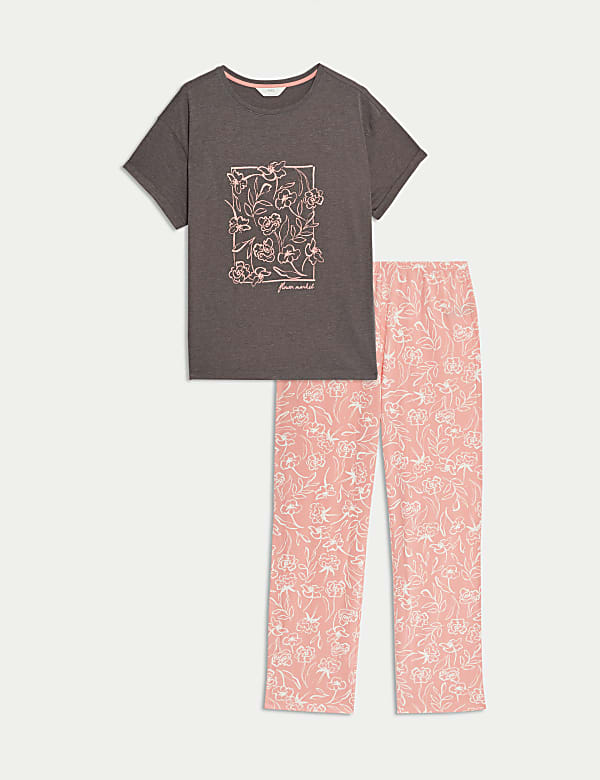 Cotton Rich Printed Pyjama Set - IT