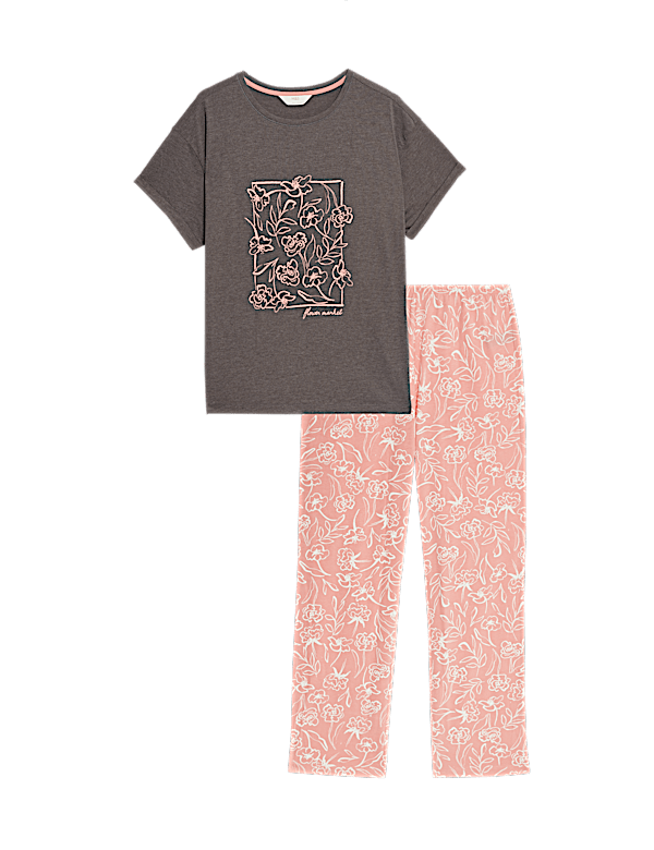 Cotton Rich Printed Pyjama Set