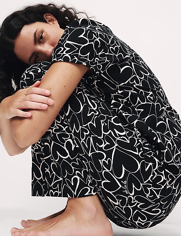 Cotton Rich Printed Pyjama Set - EE