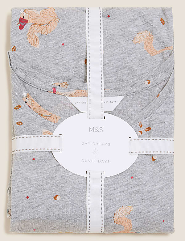 Cotton Rich Squirrel Print Pyjama Set