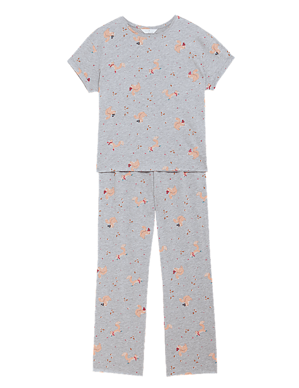 Cotton Rich Squirrel Print Pyjama Set