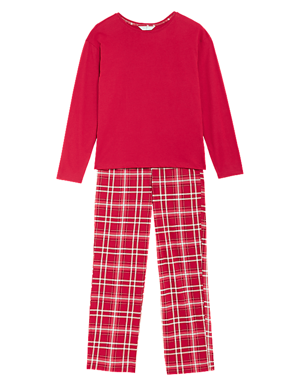 Pure Cotton Checked Print Pyjama Set