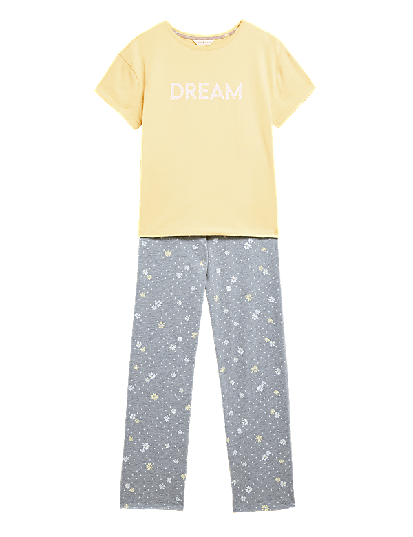 Cotton Rich Daisy Print Pyjama Set