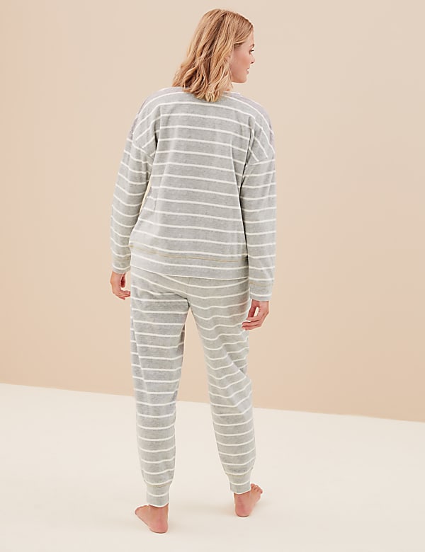 Fleece Striped Pyjama Set