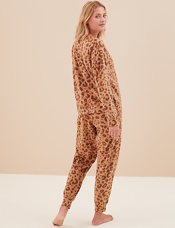 Buy Fleece Animal Print Pyjama Set at Marks Spencer