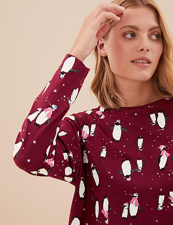 Pure Cotton Penguin Pyjama Set