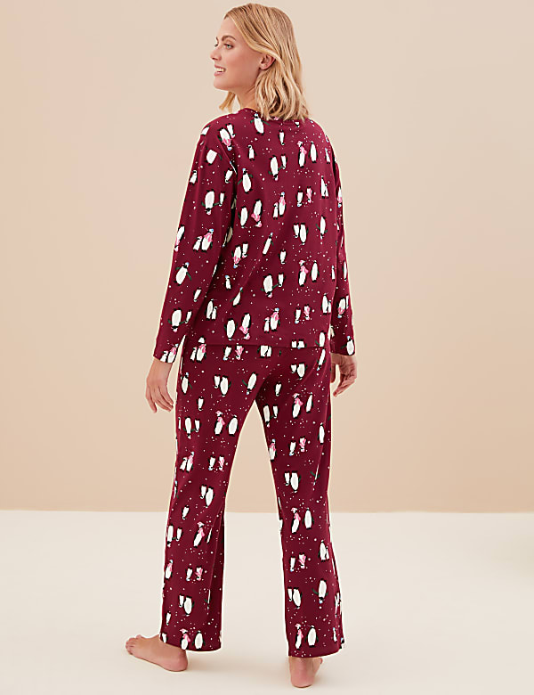 Buy Pure Cotton Penguin Pyjama Set at Marks Spencer