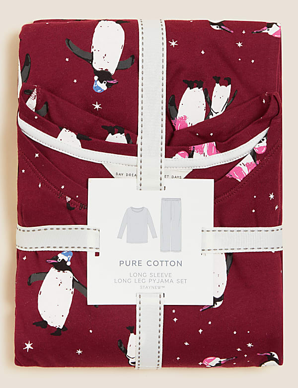 Pure Cotton Penguin Pyjama Set