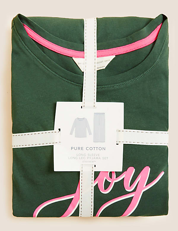 Pure Cotton Joy Slogan Pyjama Set
