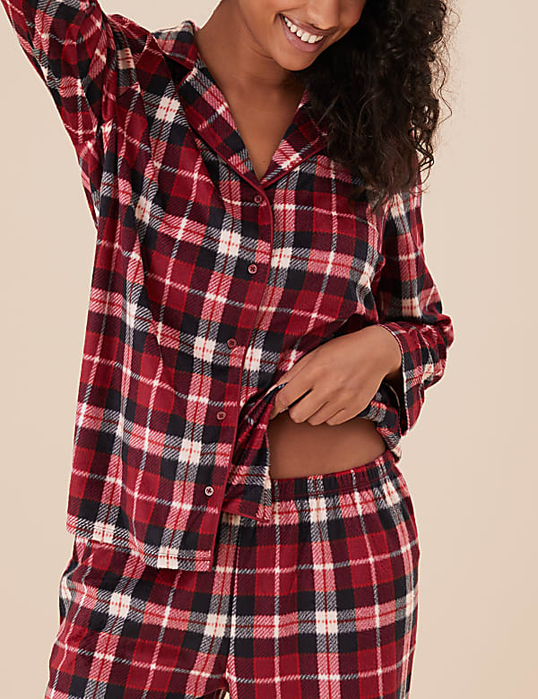 Fleece Checked Pyjama Set