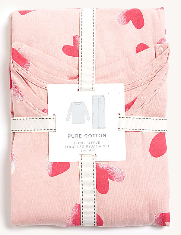 Pure Cotton Heart Print Pyjama Set