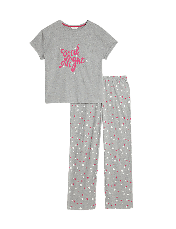 Cotton Rich Good Night Slogan Pyjama Set