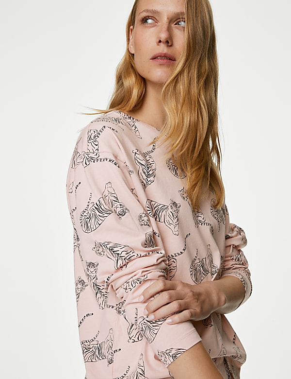 Pure Cotton Tiger Print Pyjama Set
