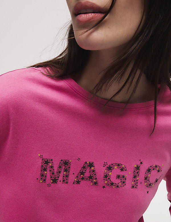 Cotton Rich Printed Pyjama Set - SK