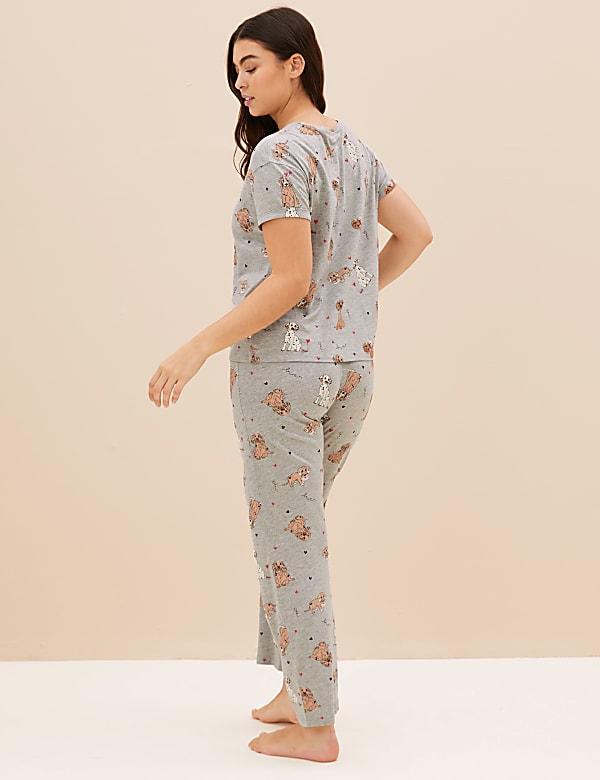 Cotton Rich Dog Print Pyjama Set
