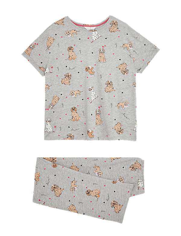 Cotton Rich Dog Print Pyjama Set
