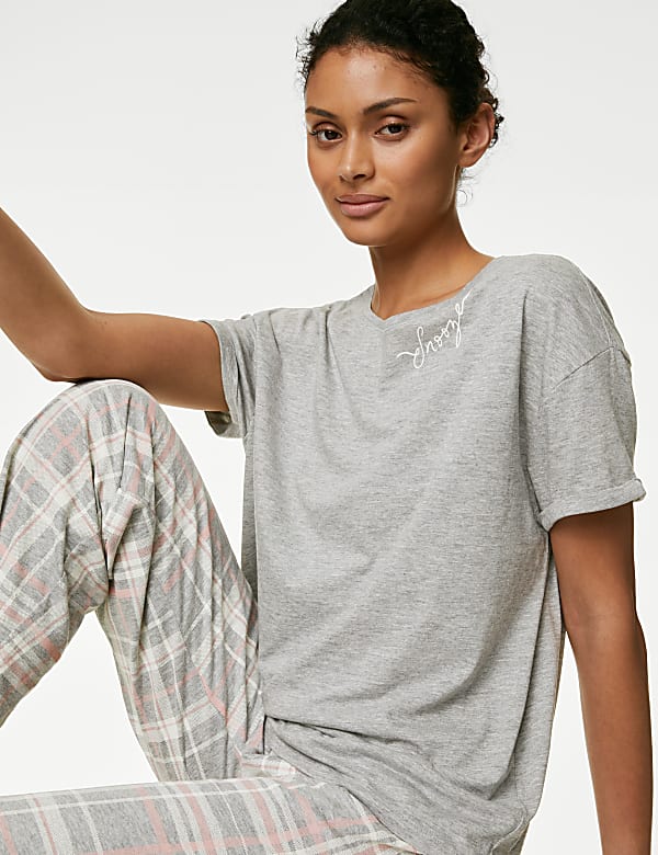 Cotton Rich Checked Pyjama Set - RS