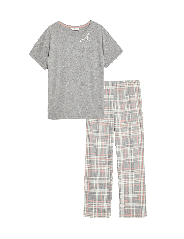 Cotton Rich Checked Pyjama Set