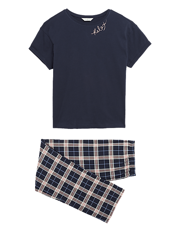 Pure Cotton Checked Pyjama Set